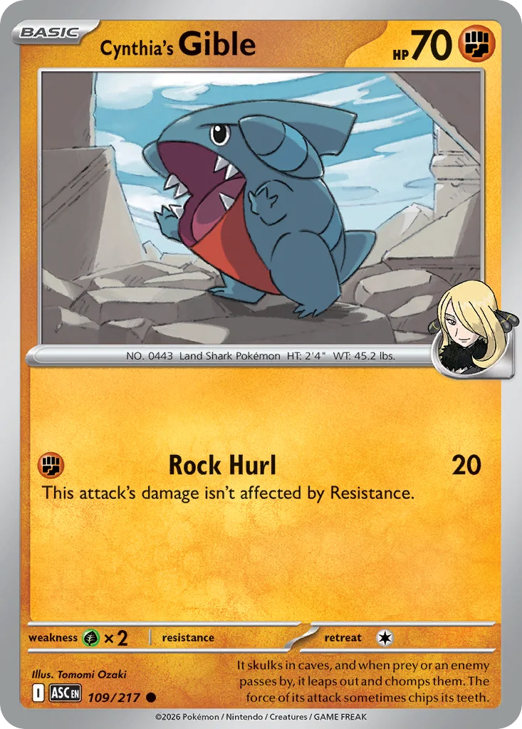 Cynthia's Gible · Ascended Heroes