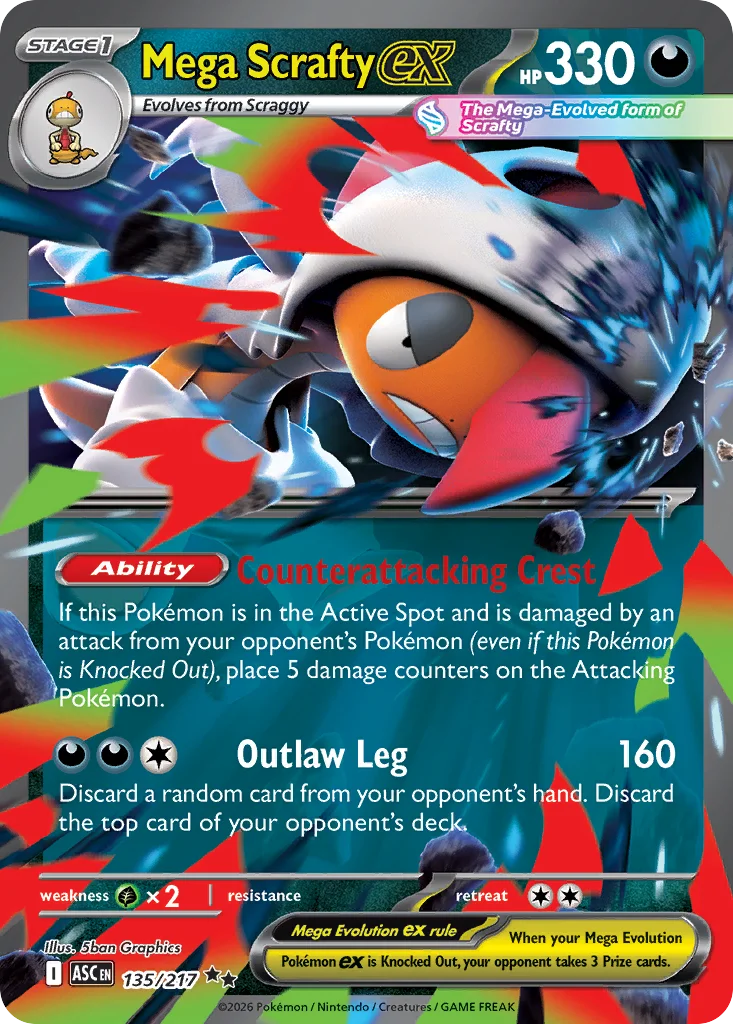 Mega Scrafty ex · Ascended Heroes