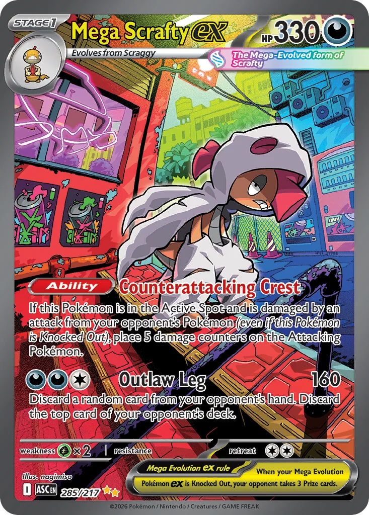 Mega Scrafty ex · Ascended Heroes
