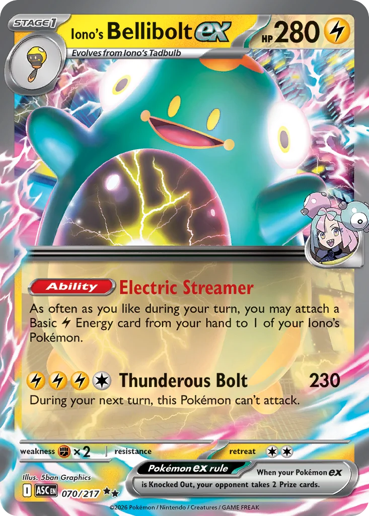 Iono's Bellibolt ex · Ascended Heroes