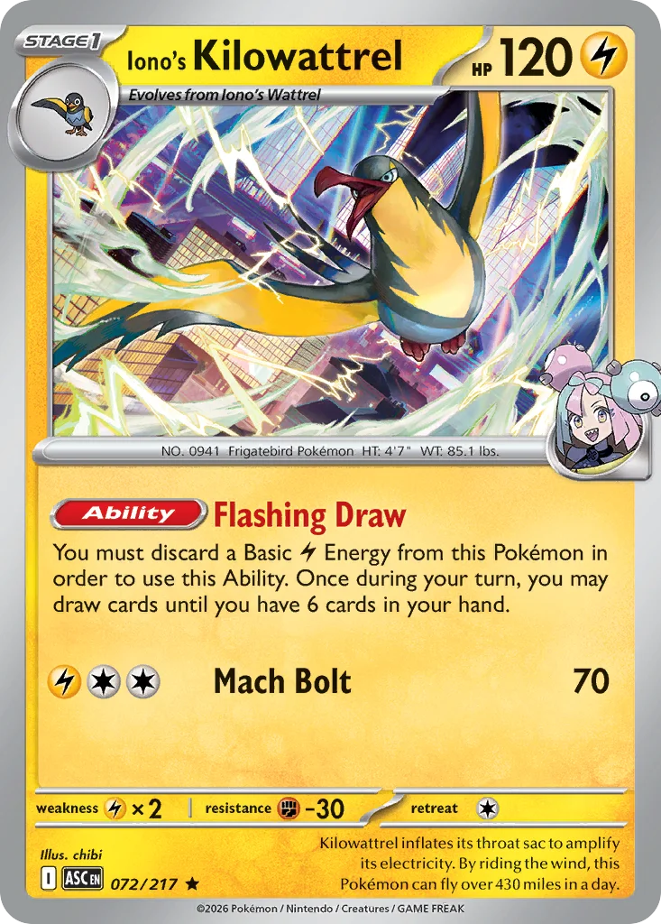 Iono's Kilowattrel · Ascended Heroes