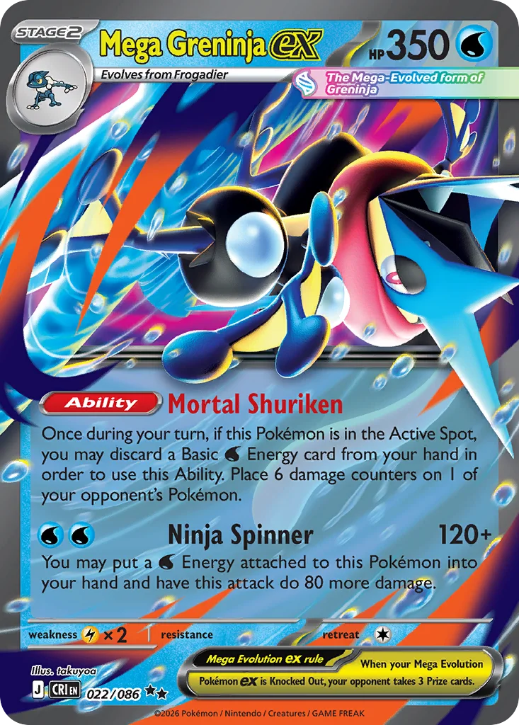 Mega Greninja ex · Chaos Rising