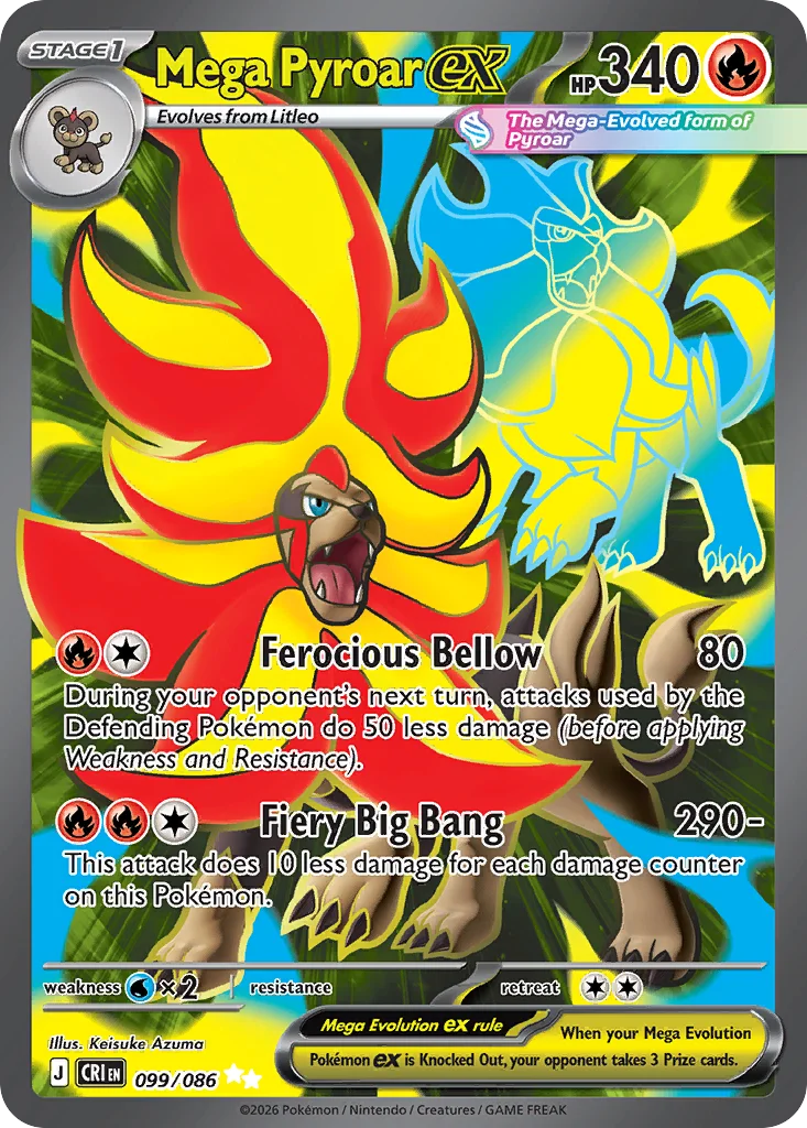 Mega Pyroar ex · Chaos Rising