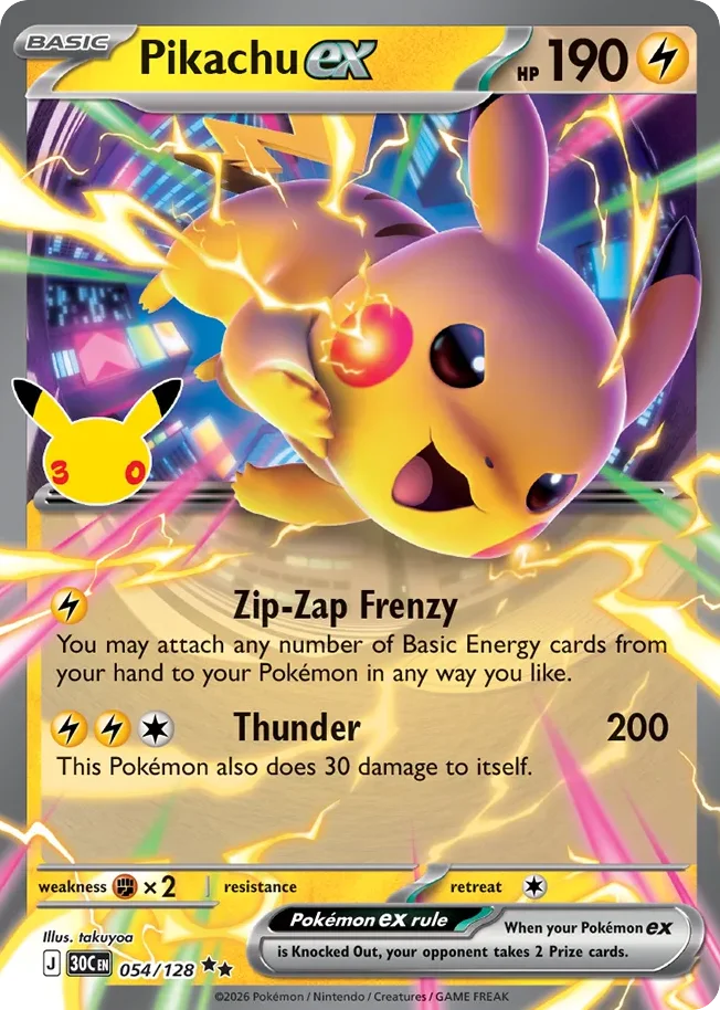 Pikachu ex · 30th Celebration