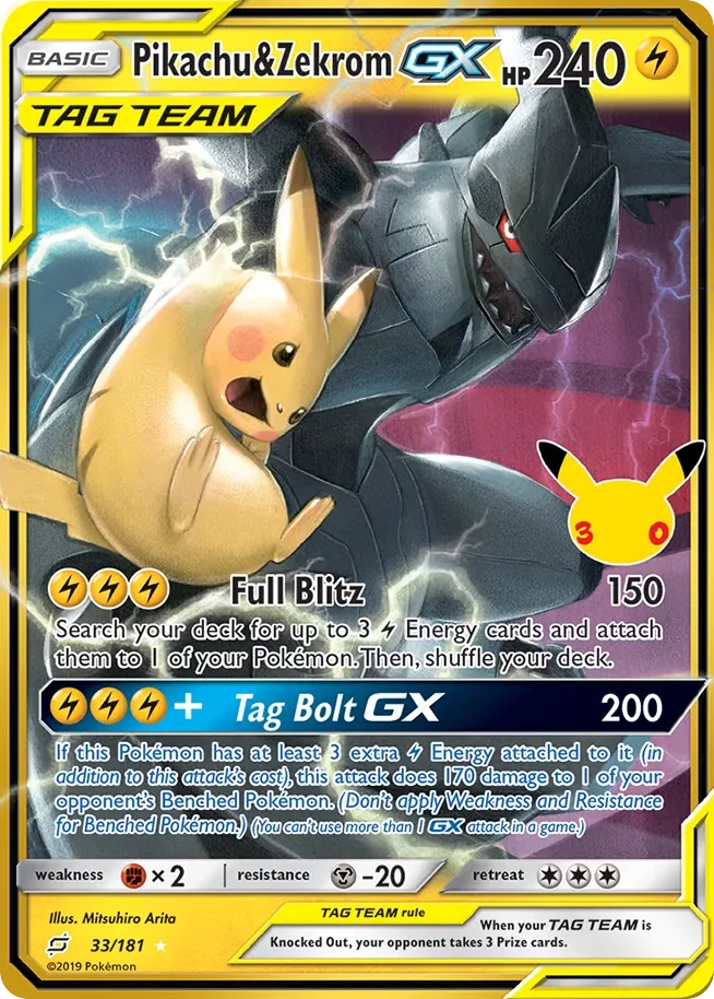Pikachu & Zekrom-GX · 30th Celebration: Classic Collection