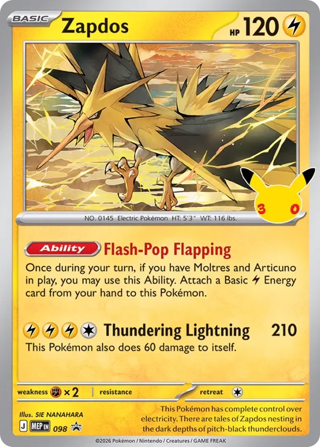 Zapdos · Mega Evolution Black Star Promos