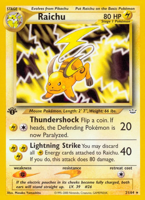 Raichu · Neo Revelation