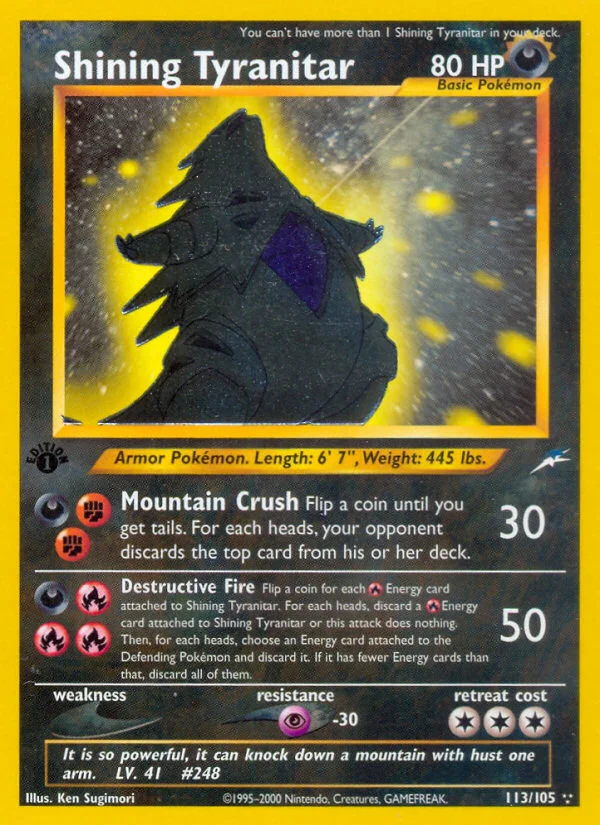 Shining Tyranitar · Neo Destiny