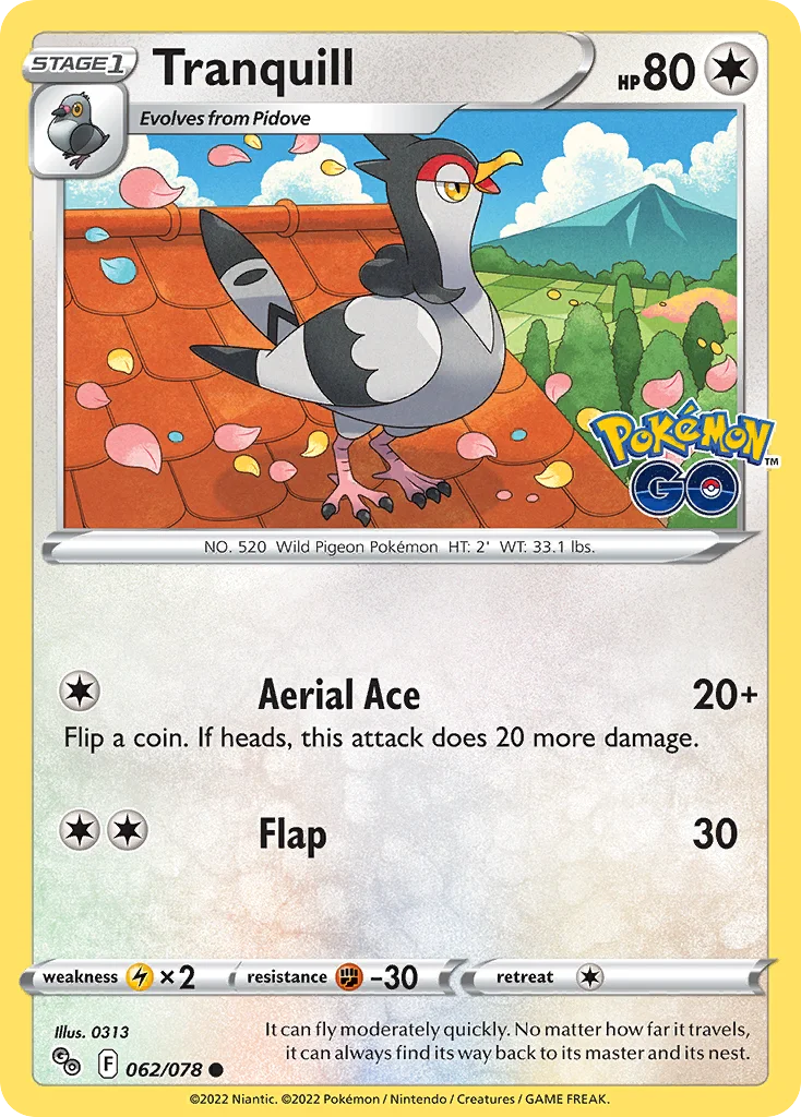 Tranquill · Pokémon GO
