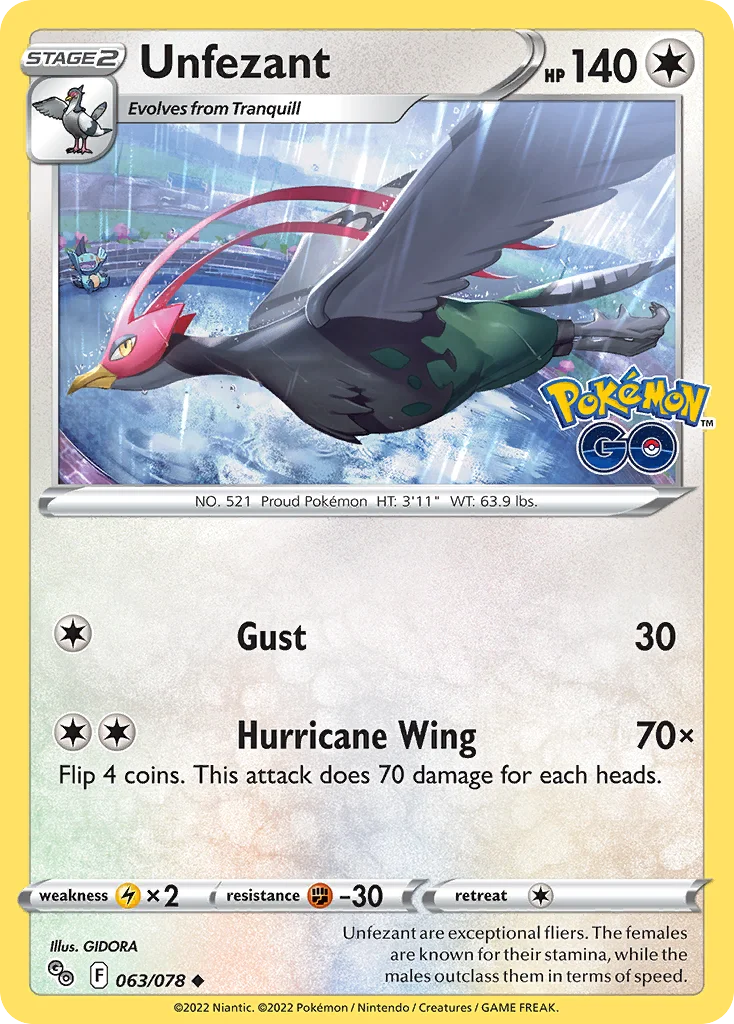 Unfezant · Pokémon GO