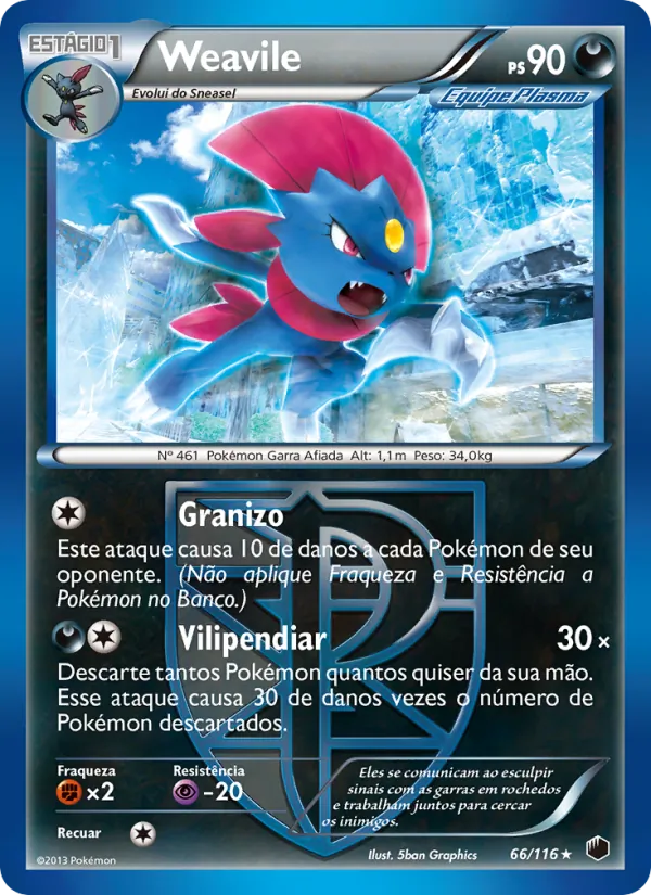Weavile · Congelamento de Plasma