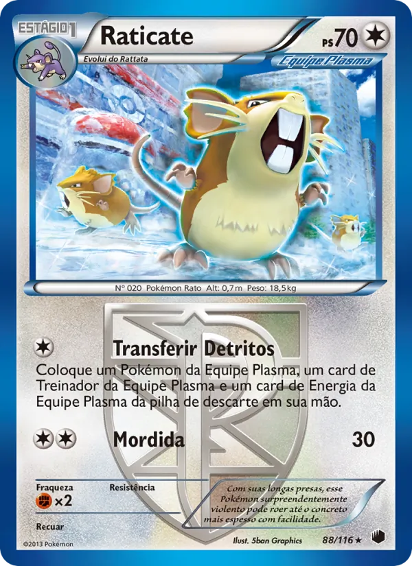 Raticate · Congelamento de Plasma