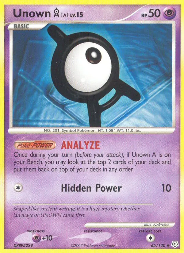 Unown A · Diamante & Pérola