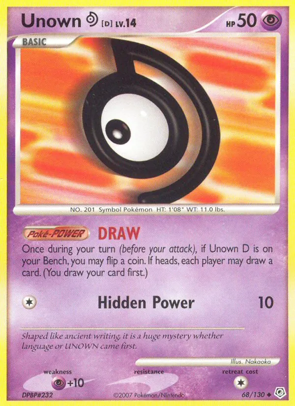 Unown D · Diamante & Pérola
