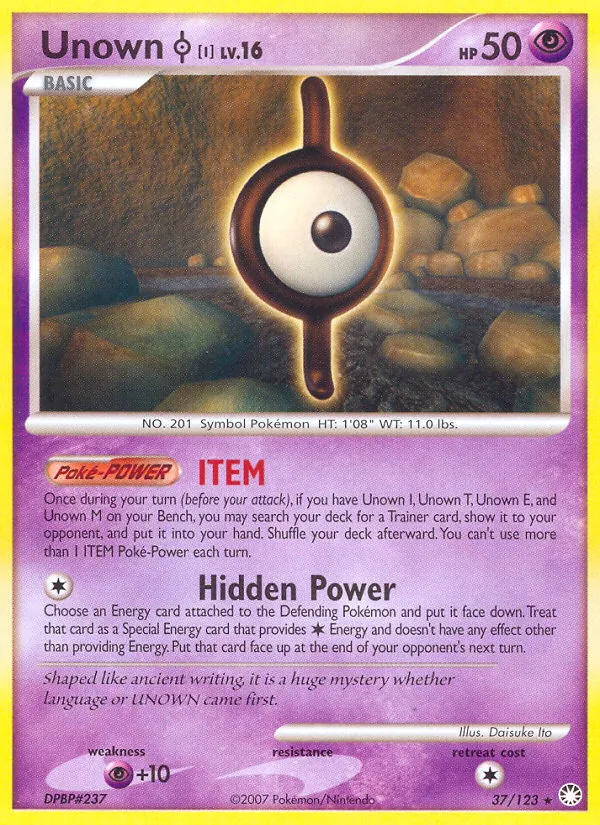 Unown I · Tesouros Misteriosos