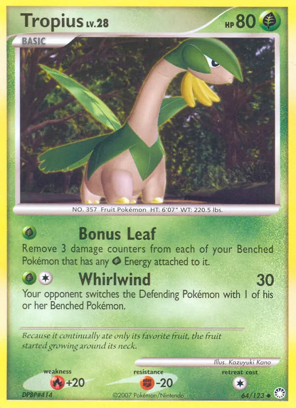 Tropius · Tesouros Misteriosos