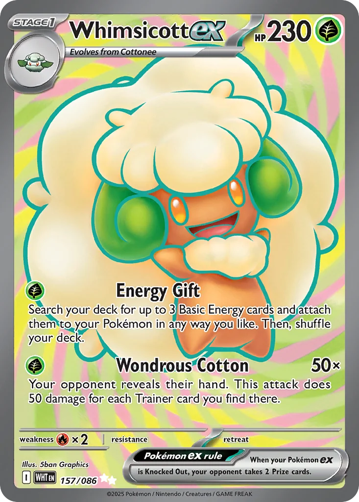 Whimsicott ex · White Flare