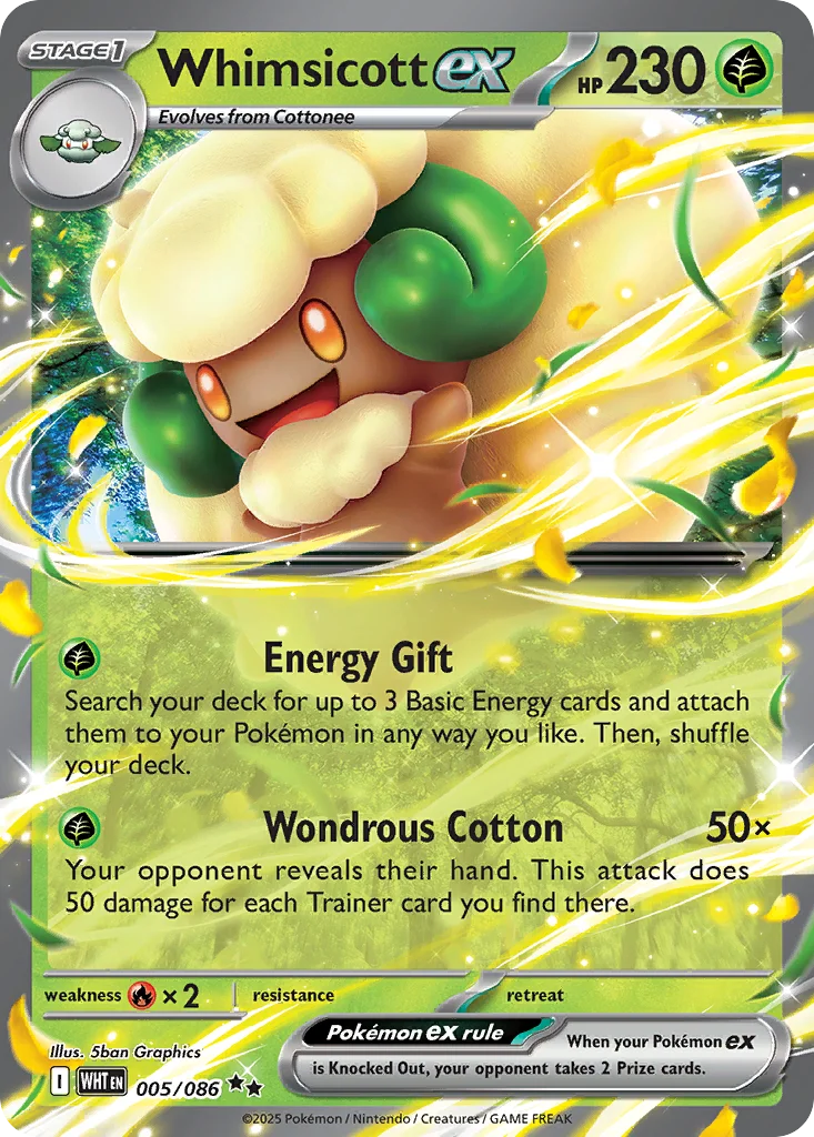 Whimsicott ex · White Flare