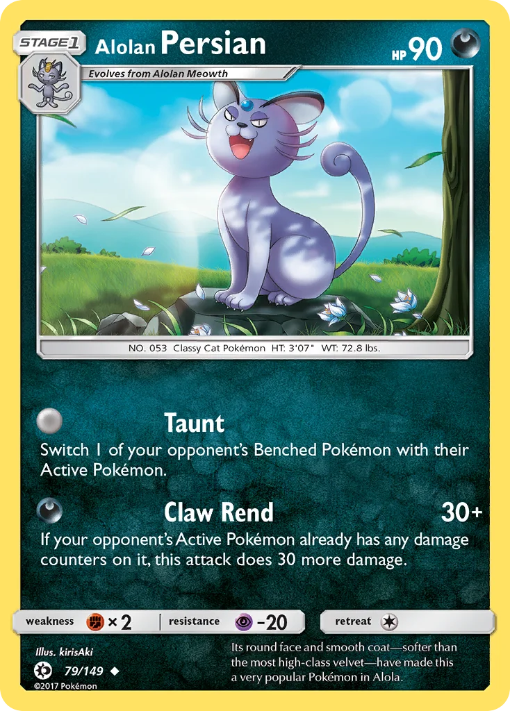 Alolan Persian · Sun & Moon