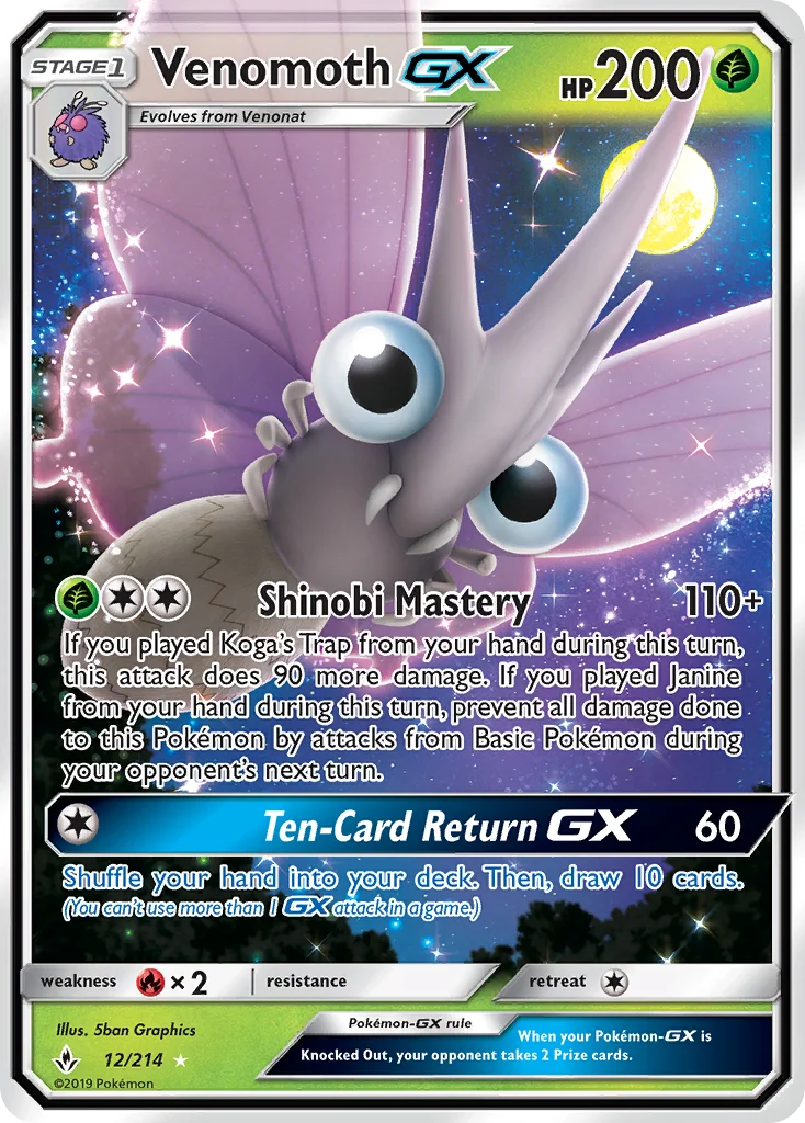 Venomoth-GX · Unbroken Bonds