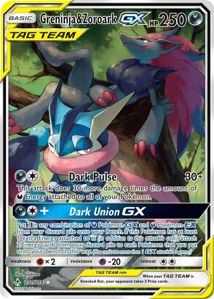 Greninja & Zoroark-GX · Unbroken Bonds