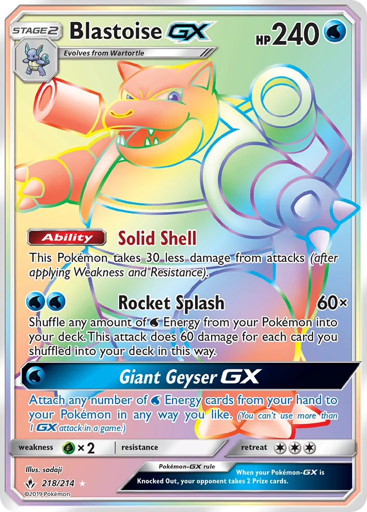 Blastoise-GX · Unbroken Bonds