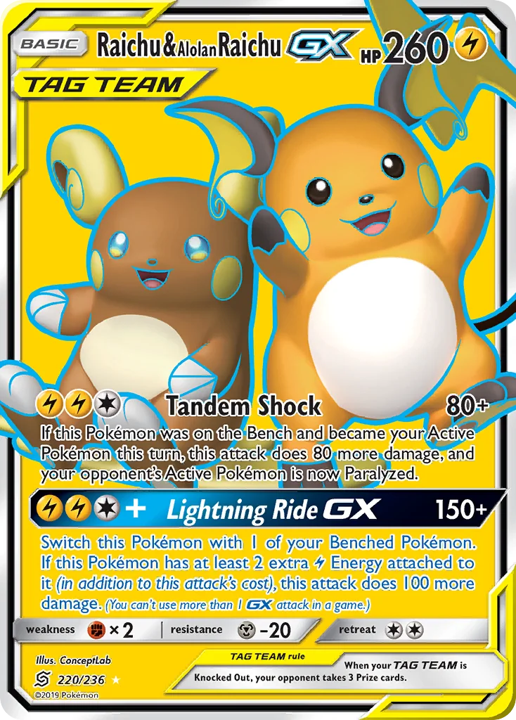 Raichu & Alolan Raichu-GX · Unified Minds