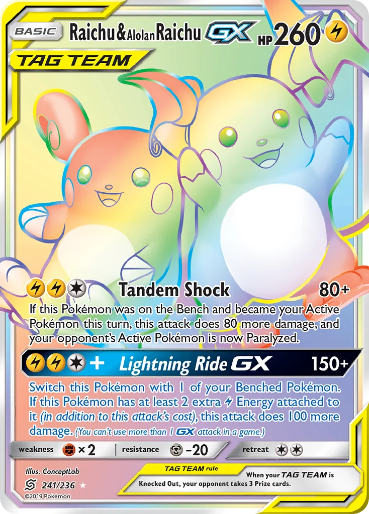 Raichu & Alolan Raichu-GX · Unified Minds