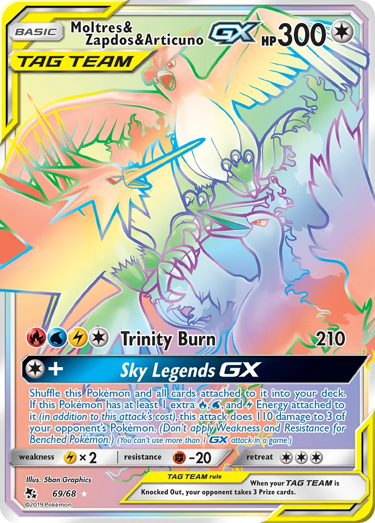 Moltres & Zapdos & Articuno-GX · Hidden Fates