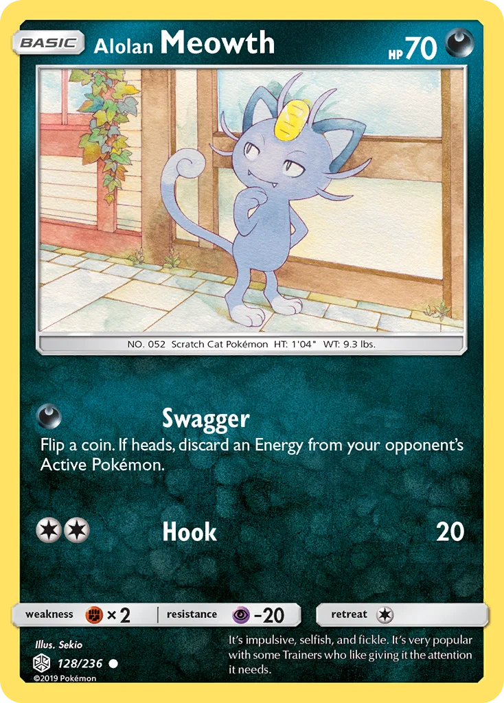Meowth de Alola · Eclipse Cósmico