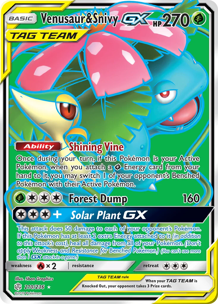 Venusaur e Snivy GX · Eclipse Cósmico