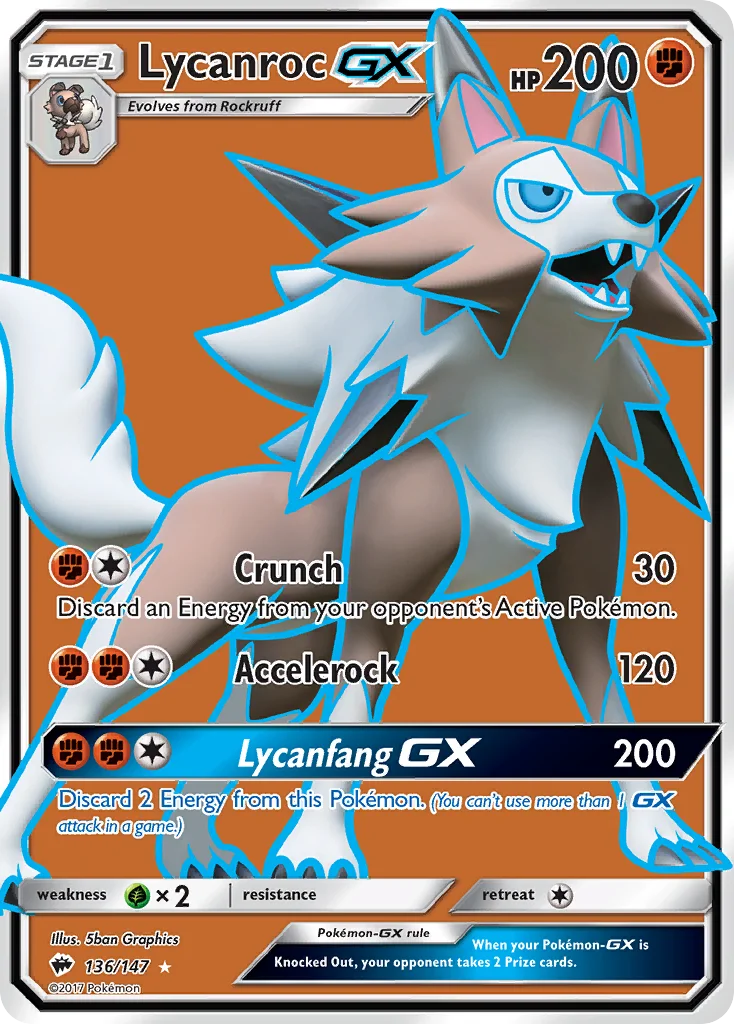 Lycanroc GX · Sombras Ardentes