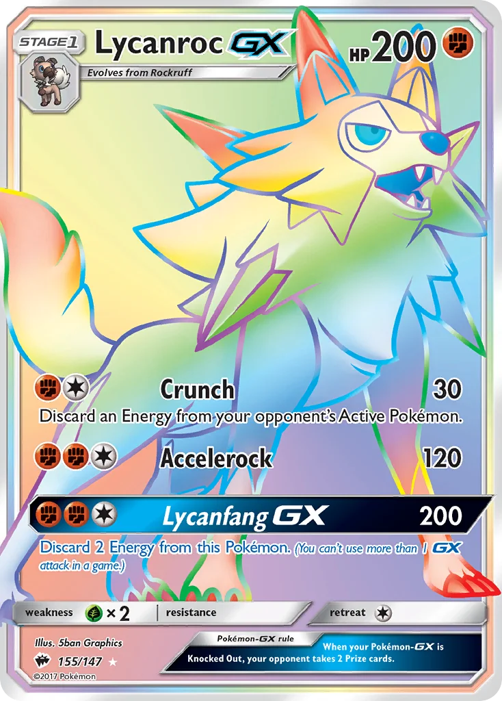 Lycanroc GX · Sombras Ardentes