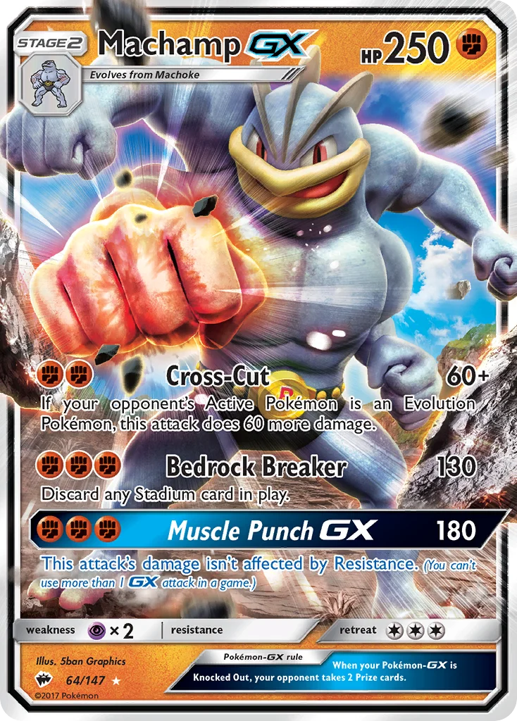 Machamp GX · Sombras Ardentes