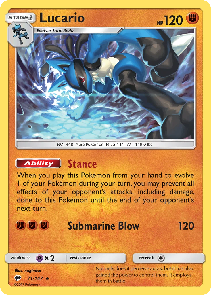 Lucario · Sombras Ardentes