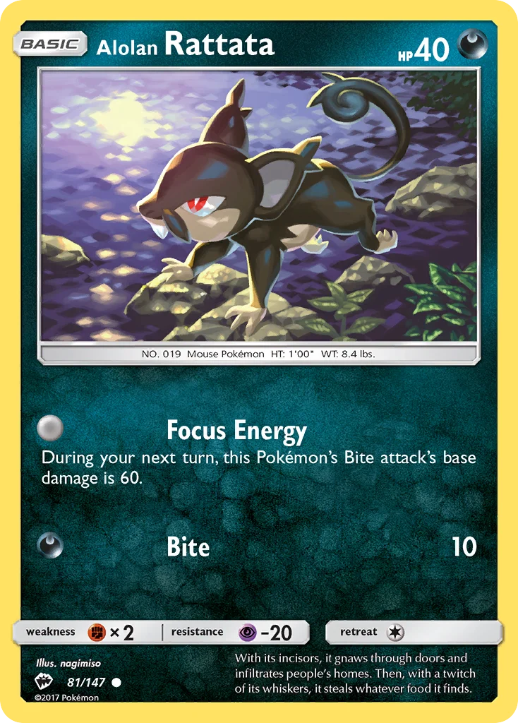 Rattata de Alola · Sombras Ardentes