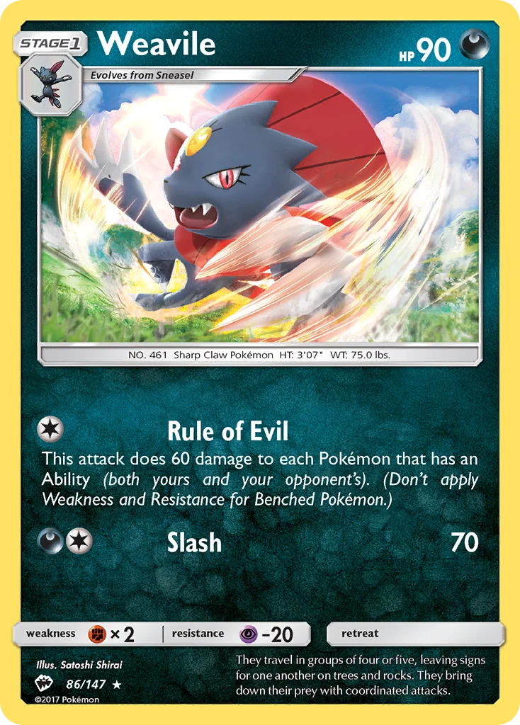 Weavile · Sombras Ardentes