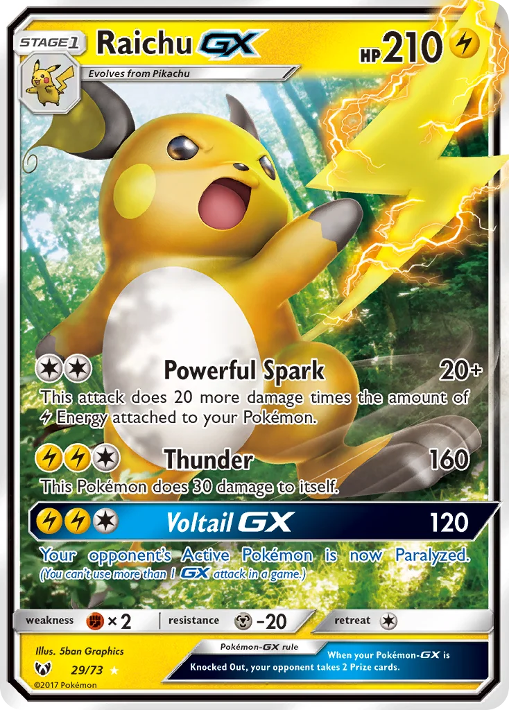 Raichu GX · Lendas Luminescentes