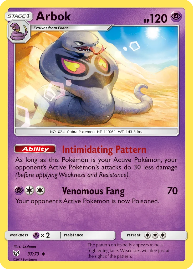 Arbok · Lendas Luminescentes