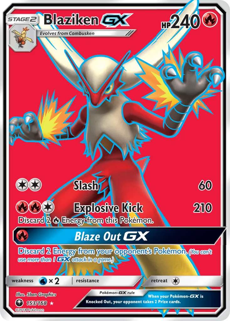 Blaziken GX · Tempestade Celestial