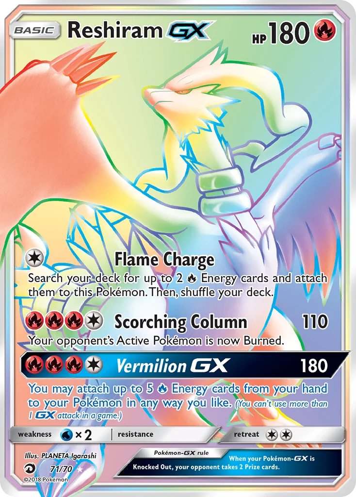 Reshiram GX · Dragões Soberanos