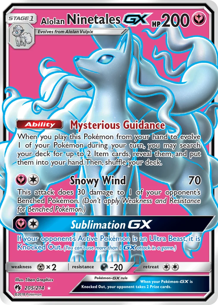 Ninetales de Alola GX · Trovões Perdidos