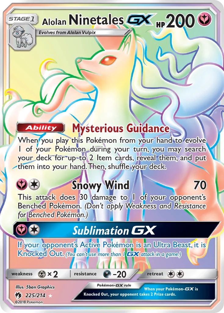 Ninetales de Alola GX · Trovões Perdidos
