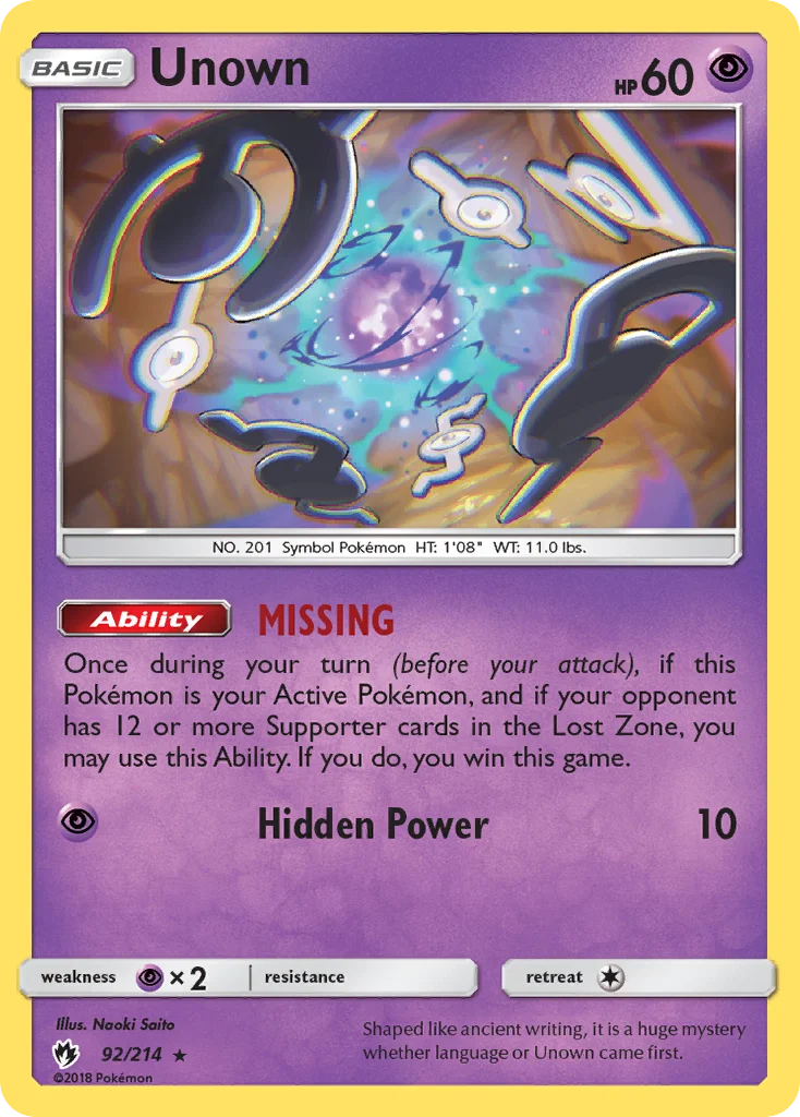Unown · Trovões Perdidos