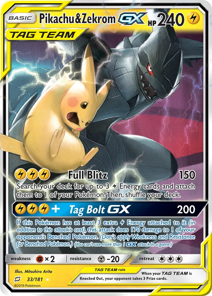 Pikachu & Zekrom-GX · Team Up