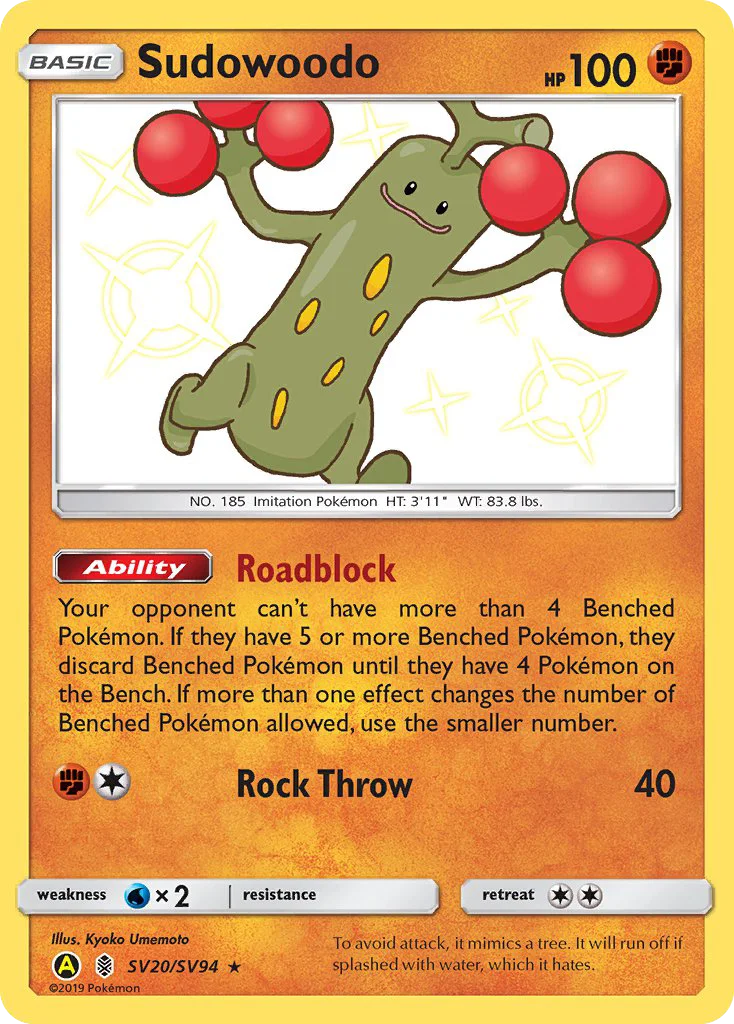 Sudowoodo · Hidden Fates Shiny Vault