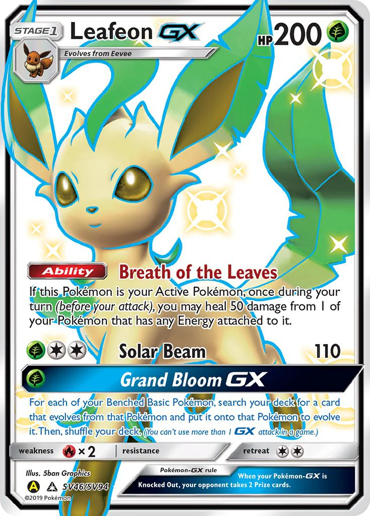 Leafeon-GX · Hidden Fates Shiny Vault