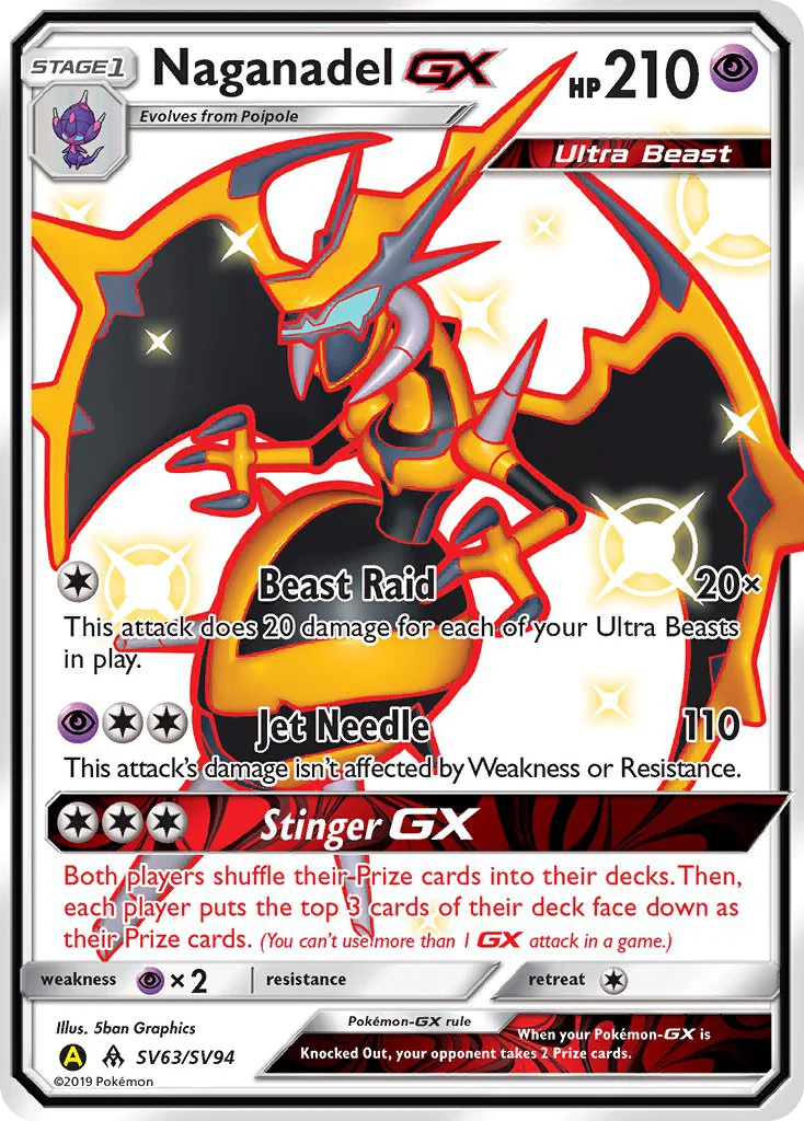 Naganadel-GX · Hidden Fates Shiny Vault