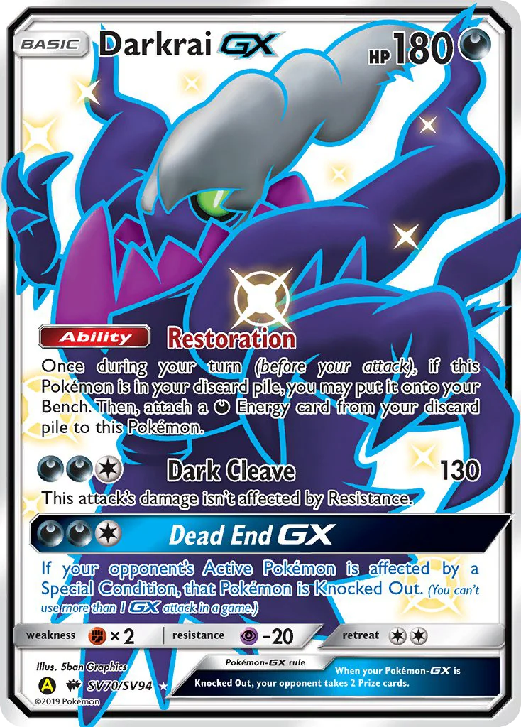 Darkrai-GX · Hidden Fates Shiny Vault