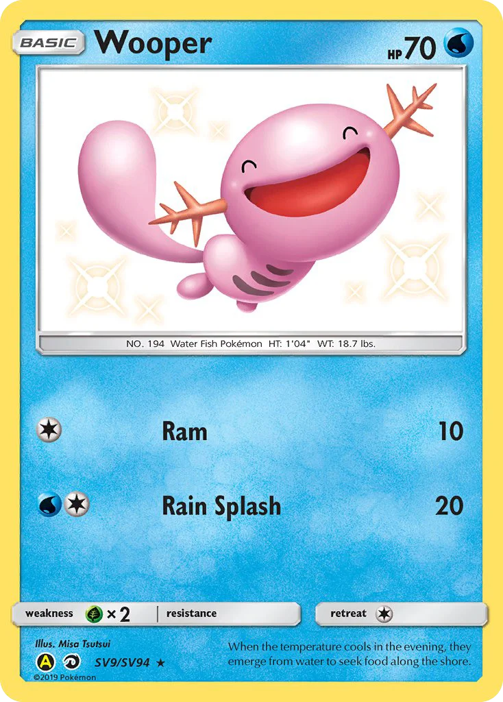 Wooper · Hidden Fates Shiny Vault